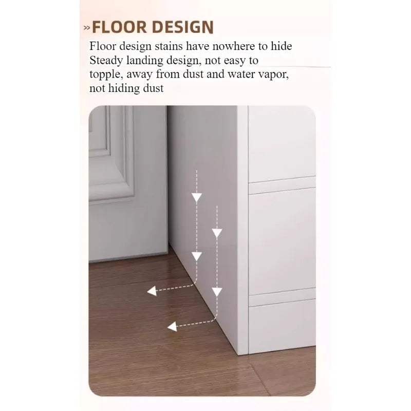 Bedside table Household bedroom Extremely narrow bedside seam rack 20CM wide mini narrow cabinet Bedside side low cabinet